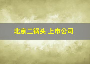 北京二锅头 上市公司